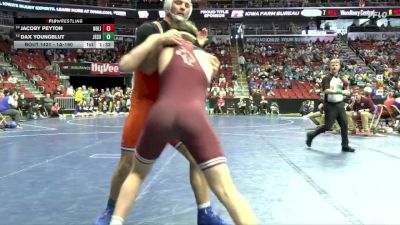 1A-190 lbs Cons. Round 3 - Jacoby Peyton, North Linn vs Dax Youngblut, Jesup