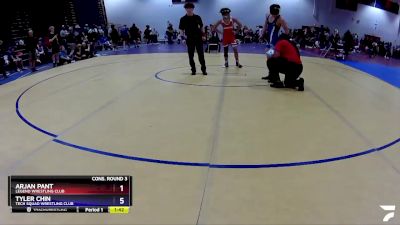 120 lbs Cons. Round 3 - Tyler Chin, Tech Squad Wrestling Club vs Arjan Pant, Legend Wrestling Club