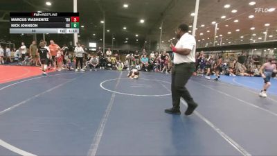 60 lbs Round 1 - Nick Johnson, East Carolina Elite vs Marcus Washenitz, Tri State Hammers