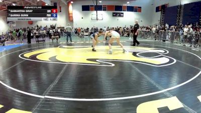 110 lbs Semifinal - Samantha Gray, Legend Wrestling Club vs Sarina Gunn, Viking Wrestling Club