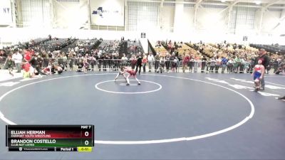 62 lbs Cons. Round 4 - Brandon Costello, Club Not Listed vs Elijah Herman, Fairport Youth Wrestling