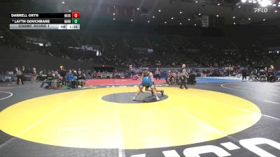 6A Boys 190 lbs Champ. Round 1 - Darrell Orth, Roseburg Boys vs Layth Qouchbane, Barlow Boys