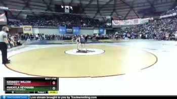 Girls 125 lbs Cons. Round 5 - Kennedy Wilcox, Prairie (Girls) vs Makayla Heymann, North Kitsap (Girls)