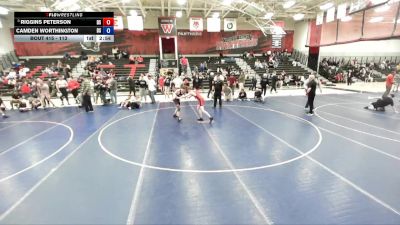 113 lbs 3rd Place Match - Riggins Peterson, Declo Stingers vs Camden Worthington, Declo Stingers