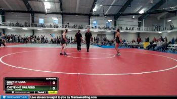 130 lbs Semifinal - Cheyenne Mulford, Cornell College vs Abby Rhodes, Quincy