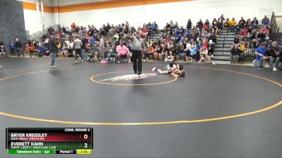 95 lbs Cons. Round 2 - Bryer Kressley, Gold Medal Wrestling vs Everett Kahn, North Liberty Wrestling Club