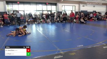 95 lbs Consi Of 4 - Billy Hamilton, Grindhouse Wrestling vs Jacob Chan, Bronco Wrestling Club