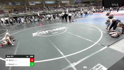 53 lbs Semifinal - Macklin Baird, Elbert County Wranglers vs James Devaul, Pikes Peak Warriors