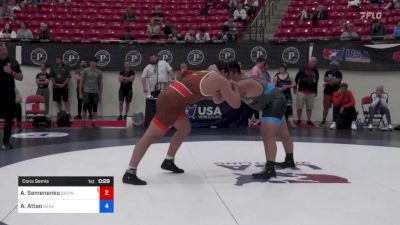 125 kg Cons Semis - Alex Semenenko, Brown University vs Aden Attao, Beaver Dam Wrestling Regional Training Center