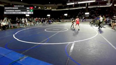Girls 115 lbs Quarterfinal - Savannah Thorpe, Richland (Girls) vs Stavette Norris, Granger (Girls)