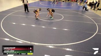 100 lbs Quarterfinal - Lucas Schleif, Little Falls vs Jacob Lopez, Windom/Mountain Lake