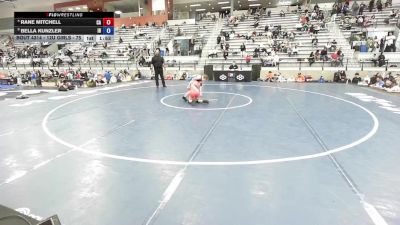 12U Girls - 75 lbs 1st Place Match - Rane Mitchell, CA vs Bella Kunzler, ID