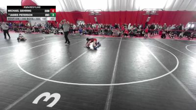 14U Boys - 100 lbs Champ. Round 2 - Michael Gehring, Slinger Red Rhinos Wrestling Club vs James Peterson, Mukwonago Wrestling Club