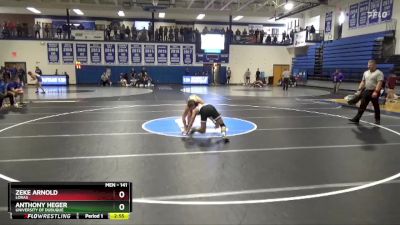 141 lbs Cons. Round 2 - Anthony Heger, University Of Dubuque vs Zeke Arnold, Loras