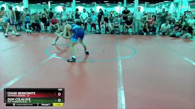 100 lbs Round 1 (6 Team) - Chase Berkowitz, Vougar`s Honors vs Dom Colaluce, Mat Warriors Blue