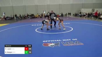 90 lbs Rr Rnd 6 - Hannah Lopez, Cowgirls Black vs Baylee Keegan, Oregon Womens