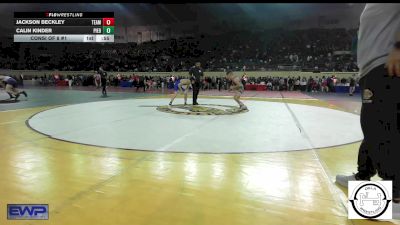 84 lbs Consi Of 8 #1 - Jackson Beckley, Team Tulsa Wrestling Club vs Calin Kinder, Piedmont