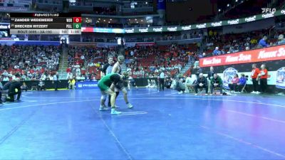 3A-190 lbs Champ. Round 1 - Brecken Ritzert, Pella vs Zander Wedemeier, Waverly-Shell Rock