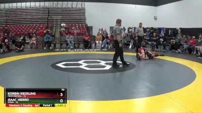 70 lbs Placement Matches (8 Team) - Korbin Kiessling, Team Revival vs Isaac Hierro, POWA