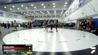 110 lbs Semifinal - Dylan Marin, Corona 100 vs Kamila Cerna, Southwest Stallions WC