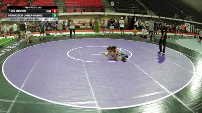 58-63 lbs 2nd Place Match - Jag Obrien, Utah vs Francisco Urrea-munoz