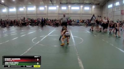 52 lbs Finals (2 Team) - Emery Sanders, Killer Elite vs Greyson Bish, Upstate Uprising