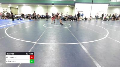 157 lbs Consi Of 64 #2 - Miles Lesley, GA vs Anthony Manno, CA