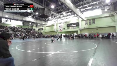 165 lbs 5th Place Match - Oscar Sanchez, GRANADA HILLS vs Theo Owens Driggs, EAGLE ROCK