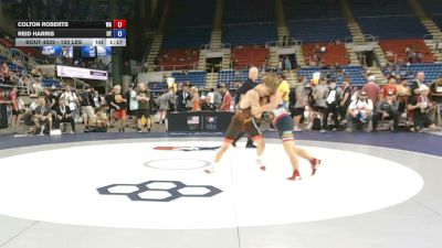 120 lbs Cons. Rd Of 32 - Colton Roberts, Washington vs Reid Harris, Utah