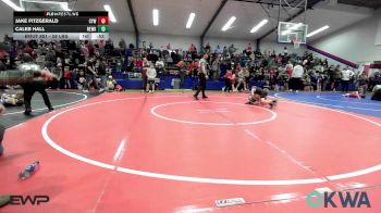 58 lbs Consi Of 4 - Jake Fitzgerald, Coweta Tiger Wrestling vs Caleb Hall, Newkirk Takedown Club