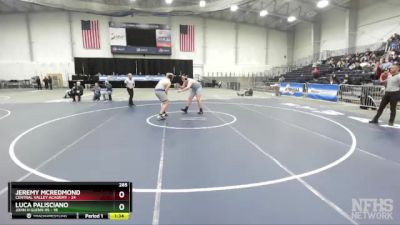 285 lbs Semifinals (4 Team) - Luca Palisciano, John H Glenn HS vs Jeremy McRedmond, Central Valley Academy