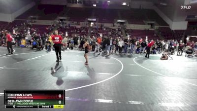 70 lbs Champ. Round 1 - Coleman Lewis, Bennett Wrestling Club vs DeShawn Doyle, Steel City Reloaded Wrestling Club