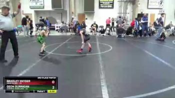 52 lbs 3rd Place Match - Bradley Snyder, Unattached vs Deon Dunnigan, Central Maryland