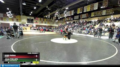 285 lbs Cons. Round 5 - Amir Farha, Poway vs John Phillips, Liberty Winchester