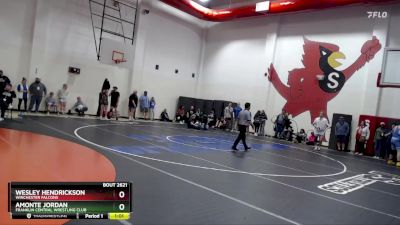 190 lbs Cons. Round 3 - Wesley Hendrickson, Winchester Falcons vs Amonte Jordan, Franklin Central Wrestling Club