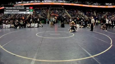4A 126 lbs Cons. Round 1 - William Finn Hoveland, East Mecklenburg High School vs Hutson Catullo, Green Hope