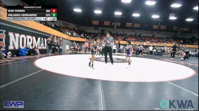 49 lbs 2nd Place - Ivan Torres, Chickasha Wrestling vs Orlando Hernandez, Lone Grove Takedown Club