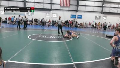 80 lbs Round 2 (6 Team) - Grayden Coleman, BELIEVE TO ACHEIVE vs Austin Kerrigan, EASTERN CAROLINA WRESTLING ACADEMY