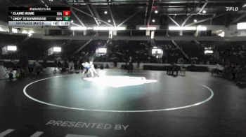 Girls 130 lbs 1st Place Match - Claire Hume, Squalicum (Girls) vs Lindy Strowbridge, Rogers (Puyallup) (Girls)