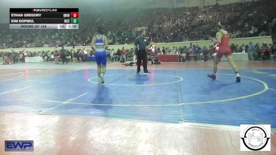 118 lbs Round Of 128 - Ethan Gregory, Grove vs Kim Dopmul, Victory Christian JH