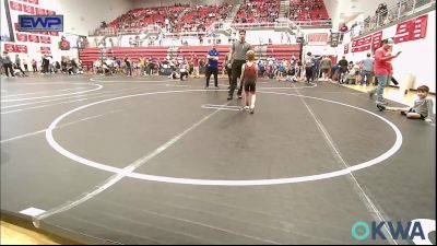 49 lbs Round Of 16 - Bill Cox, Weatherford Youth Wrestling vs Grant Baskin, Blanchard Youth Wrestling Club