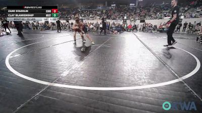 75 lbs Semifinal - Zane Staehlin, Cowboy Wrestling Club vs Clay Blankenship, Mustang Bronco Wrestling Club