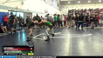 138 lbs Champ. Round 2 - Jay Sickels, Surf City Wrestling Club vs Joseph Christenson, Long Beach Poly High School Wr