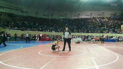 133 lbs Round Of 32 - Miles Johns, Midwest City Middle School Bombers vs Kasen McAffrey, Sand Springs