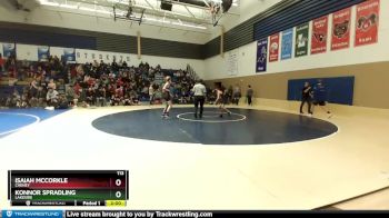 113 lbs Quarterfinal - Konnor Spradling, Lakeside vs Isaiah McCorkle, Cheney