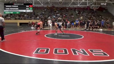 141 lbs Quarterfinal - Sergio Porras, Palomar College vs Jake Topartzer, Cerritos College