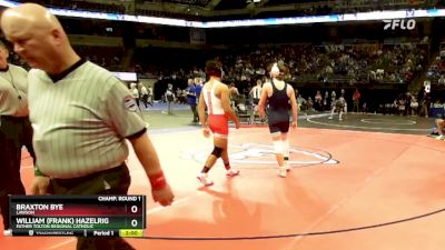 175 Class 1 lbs Champ. Round 1 - William (Frank) Hazelrigg, Father Tolton Regional Catholic vs Braxton Bye, Lawson