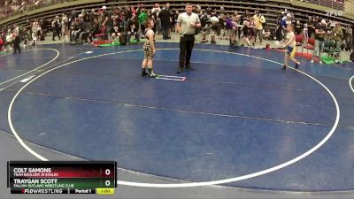 110 lbs Cons. Round 2 - Colt Samons, Team Boulder Jr Eagles vs Traygan Scott, Fallon Outlaws Wrestling Club