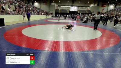 69 lbs Semifinal - Braden Flowers, Grindhouse Wrestling vs Chase Downing, The Storm Wrestling Center