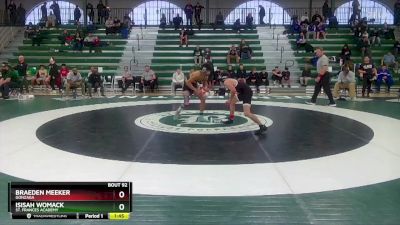 120 lbs Quarterfinal - Braeden Meeker, Gonzaga vs Isisah Womack, St. Frances Academy